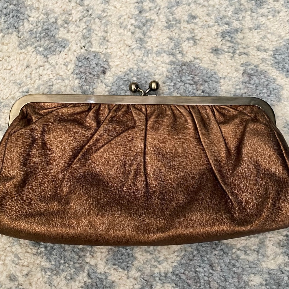 Express Brand Bronze Colored Clutch